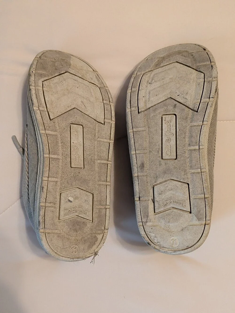 Cat & Jack Kids Canvas Slip-On Moccasins — Light Gray